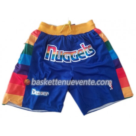 Homme Basket Denver Nuggets Shorts à poche Bleu Swingman